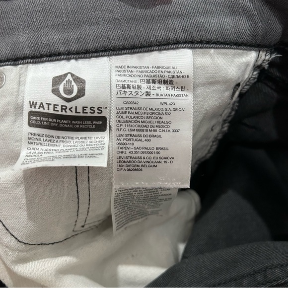 Levi’s men’s 511 grey stretch skinny jeans W 34 L 32 - Picture 8 of 9